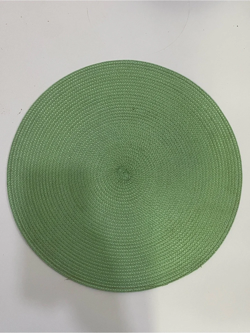 Round Green Braided Placemats - Set of 6